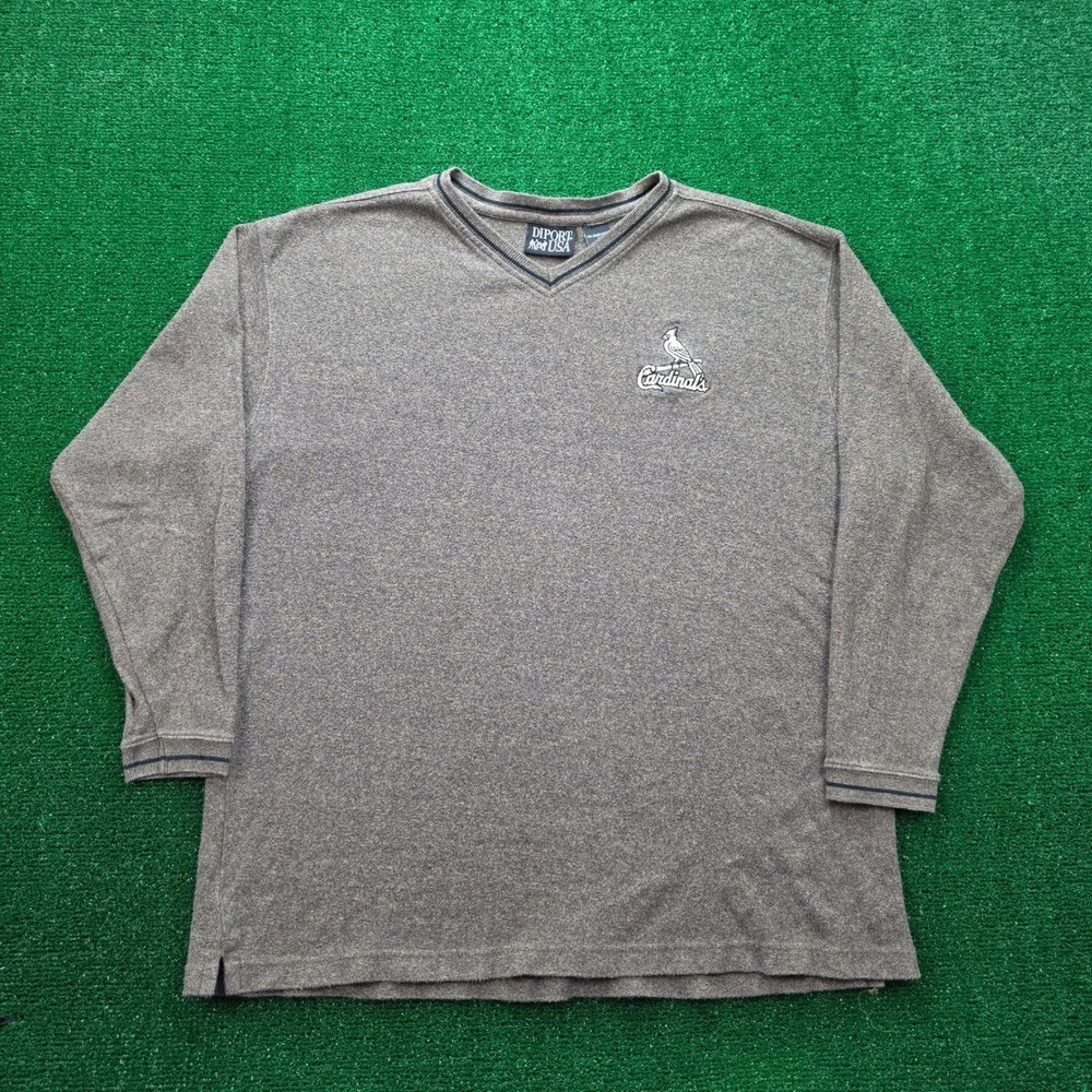 Vintage St Louis Cardinals Diport USA Sweater Mens Large Brown MLB Baseball